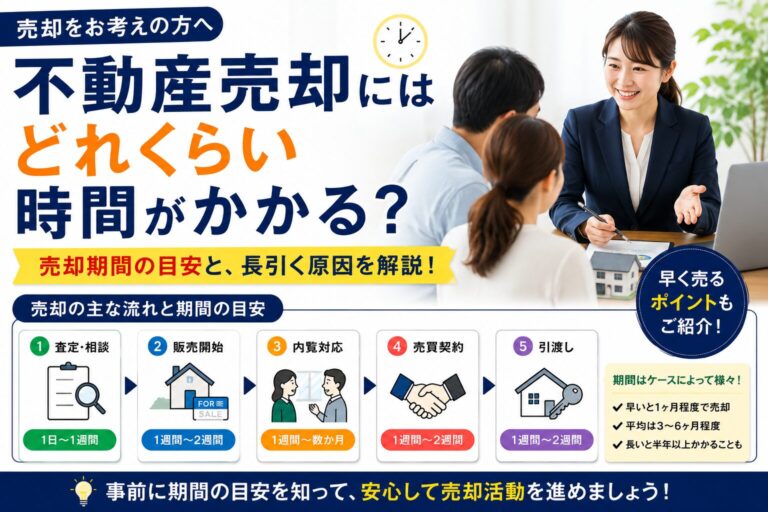 不動産売却にはどれくらい時間がかかる？売却期間の目安を解説