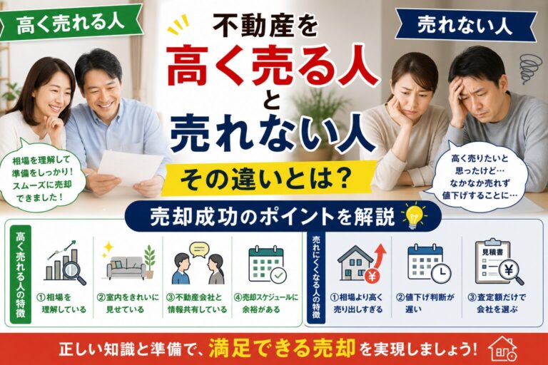 不動産を高く売る人と売れない人の違い｜売却成功のポイントを解説