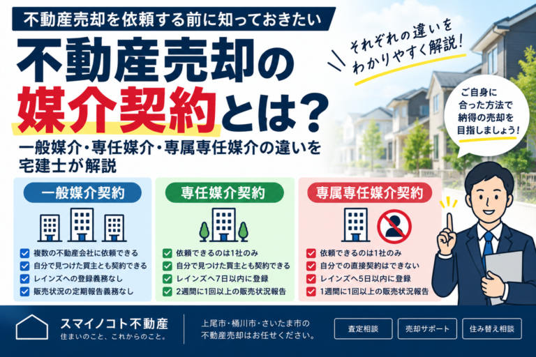 不動産売却の媒介契約とは？一般媒介・専任媒介・専属専任媒介の違いを宅建士が解説