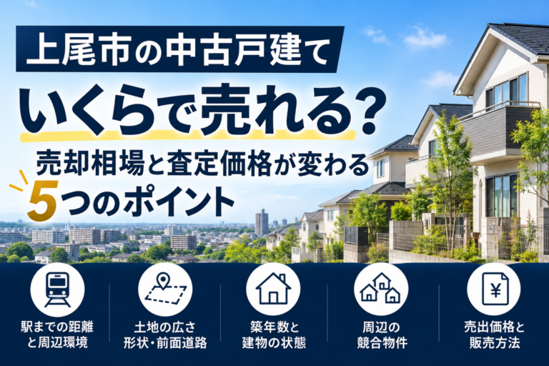 上尾市の中古戸建てはいくらで売れる？売却相場と査定価格が変わる5つのポイント
